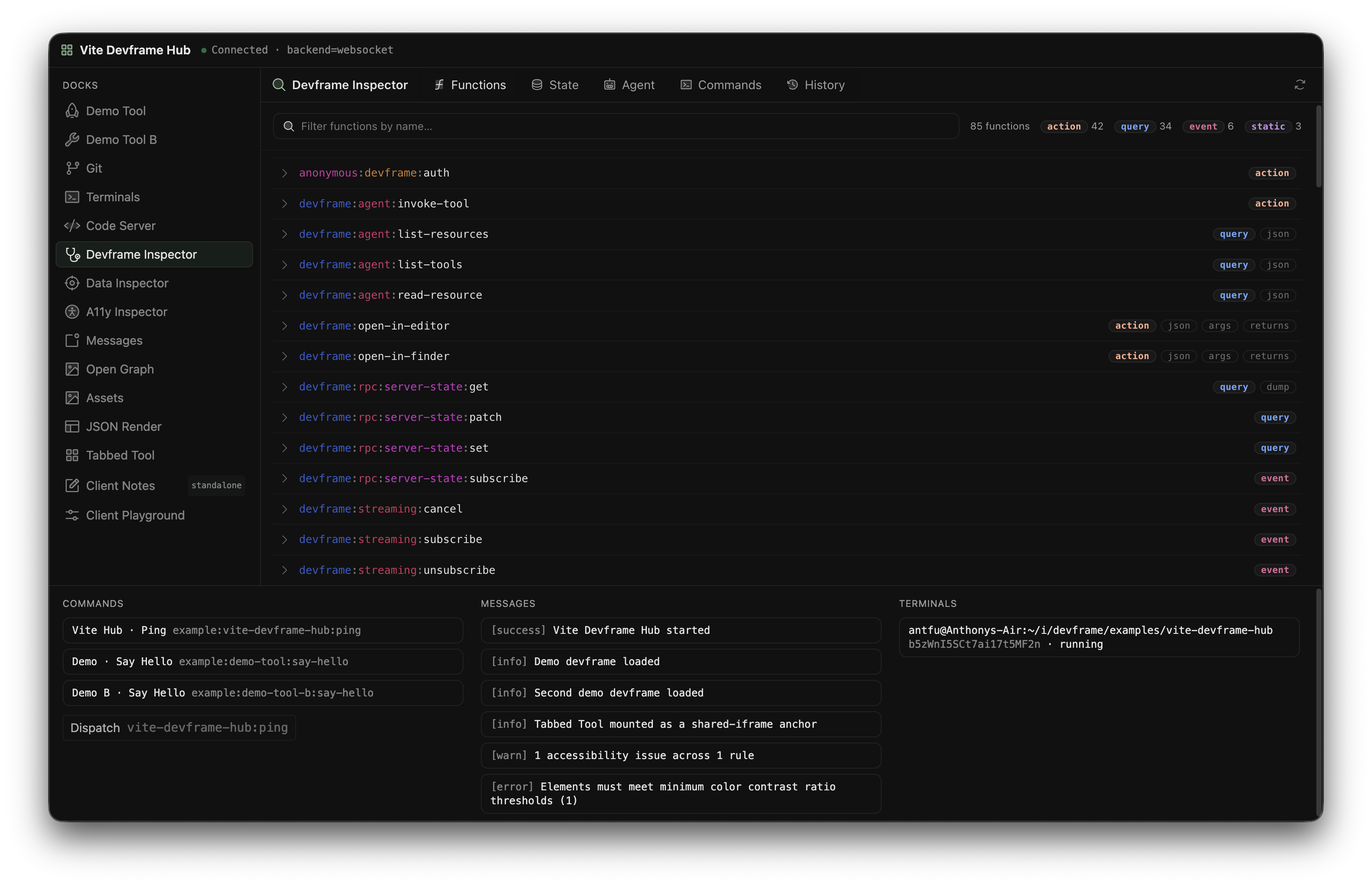 Hub screenshot